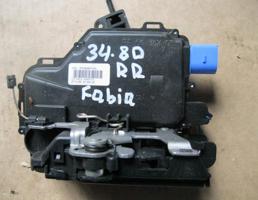 Замок двери задней правой для Skoda Fabia 2007-2015  запчасти бу